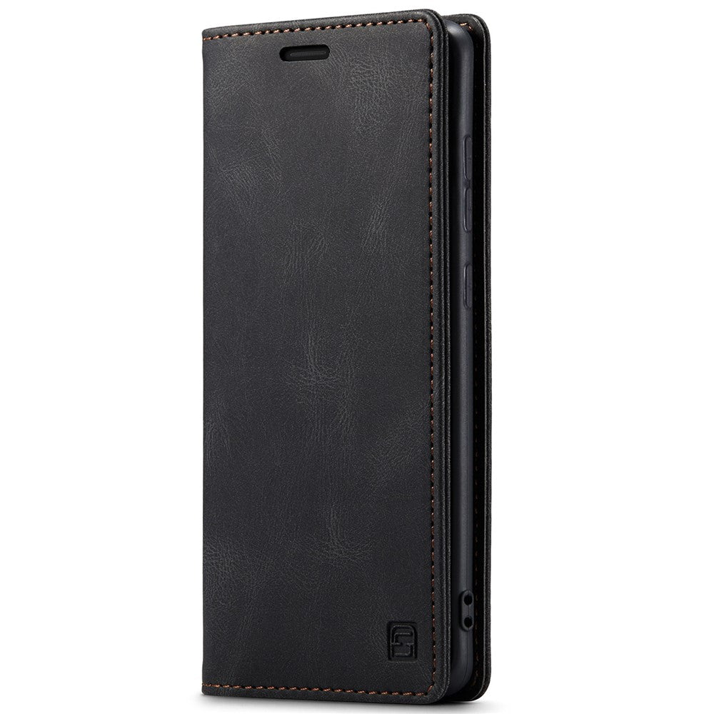 AUTSPACE A01-serien til Samsung Galaxy A21s PU-læderetui RFID-blokerende pung i vintage-stil med stativ og flipcover