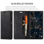 AUTSPACE A01 Series for Samsung Galaxy A22 5G (EU Version) PU Leather Protective Shell, Impact Resistant RFID Blocking Magnetic Closure Vintage Frosted Wallet Stand Flip Cover