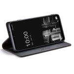 AUTSPACE A01-serien för Samsung Galaxy A13 4G PU-läderfodral RFID-blockerande Vintage-plånboksfodral med stativ och vikbart lock