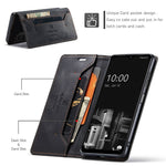 AUTSPACE A01-serien för Samsung Galaxy A13 4G PU-läderfodral RFID-blockerande Vintage-plånboksfodral med stativ och vikbart lock