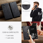 AUTSPACE A01-serien för Samsung Galaxy A13 4G PU-läderfodral RFID-blockerande Vintage-plånboksfodral med stativ och vikbart lock