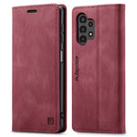 AUTSPACE A01-serien för Samsung Galaxy A13 4G PU-läderfodral RFID-blockerande Vintage-plånboksfodral med stativ och vikbart lock