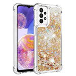 Til Samsung Galaxy A23 5G (global version) / 4G TPU-cover med glitter kviksand stødsikkert telefonbagcover