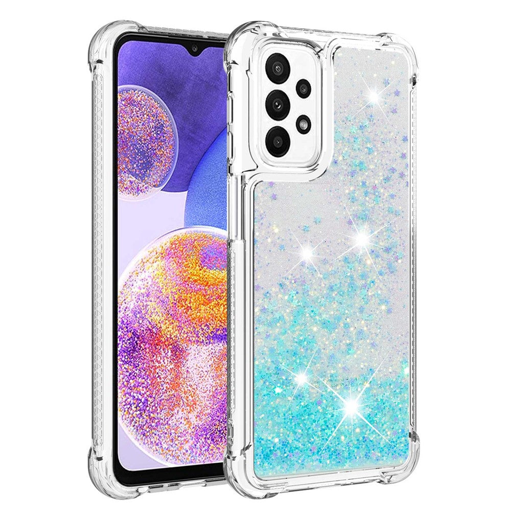Til Samsung Galaxy A23 5G (global version) / 4G TPU-cover med glitter kviksand stødsikkert telefonbagcover