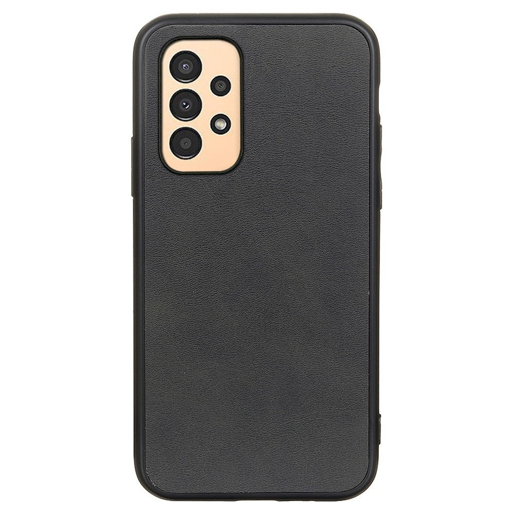 For Samsung Galaxy A13 4G Protective Case, Textured PU Leather Coated TPU + PC Phone Cover