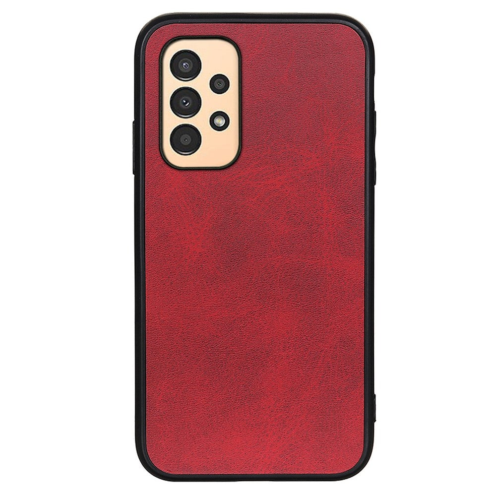 For Samsung Galaxy A13 4G Protective Case, Textured PU Leather Coated TPU + PC Phone Cover