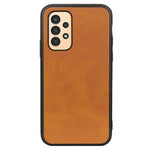 For Samsung Galaxy A13 4G Protective Case, Textured PU Leather Coated TPU + PC Phone Cover