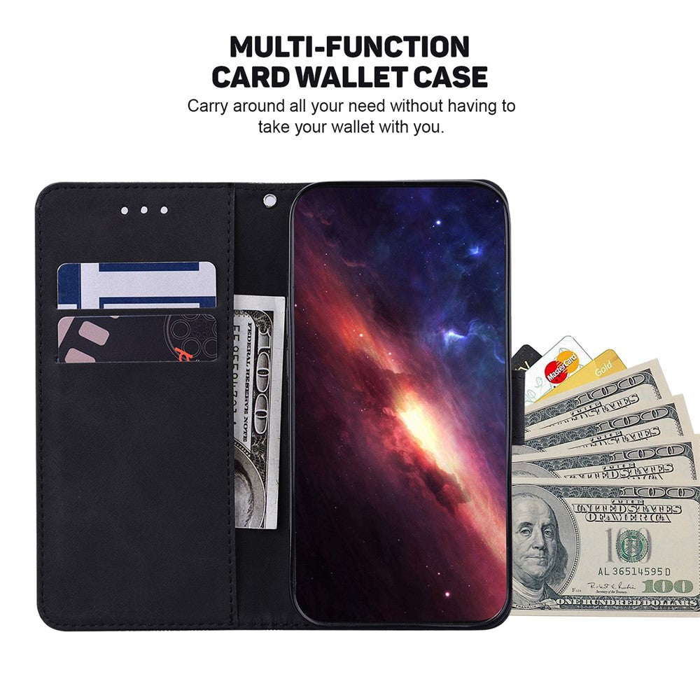 Til Samsung Galaxy M53 5G Stødsikker telefoncover med geometrisk mønster, præget PU-læder, tegnebogsstativ og flipover med håndrem