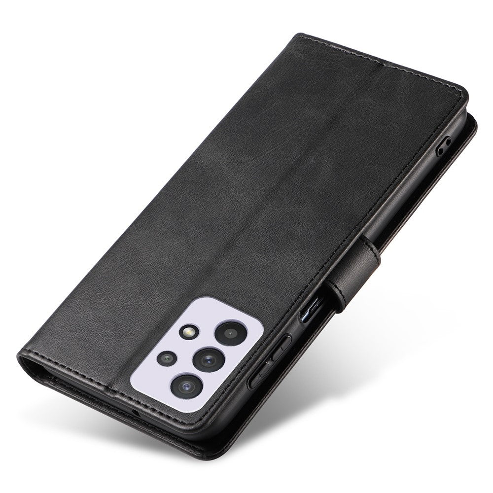 For Samsung Galaxy A33 5G PU Leather Wallet Case TPU Bumper Stand Magnetic Closure Shockproof Flip Cover