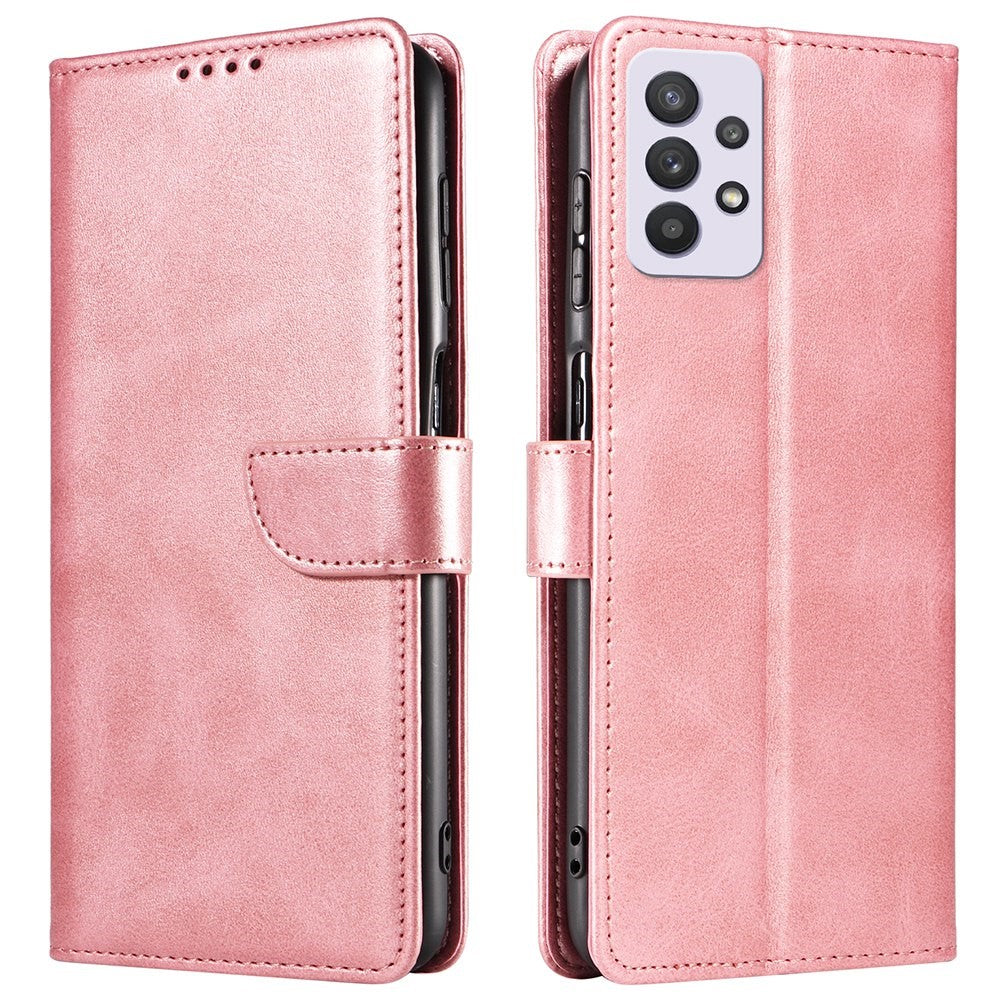 Samsung Galaxy A33 5G PU-läder plånboksfodral TPU stötfångare stativ magnetisk stängning stötsäkert fällskydd