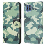 For Samsung Galaxy M53 5G Cross Texture Stylish Pattern Printing PU Leather Phone Case Stand Wallet Flip Cover