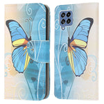 For Samsung Galaxy M53 5G Cross Texture Stylish Pattern Printing PU Leather Phone Case Stand Wallet Flip Cover