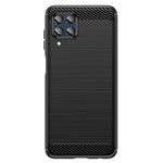 For Samsung Galaxy M33 5G (Global Version)/(India Version) Mobile Phone Cover Carbon Fiber Texture Brushed Surface 1.8mm TPU Smartphone Case