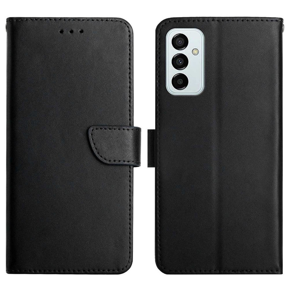 Nappa Texture Case for Samsung Galaxy M23 5G/F23 5G, Wallet Stand Genuine Leather Anti-scratch Magnetic Closing Phone Shell