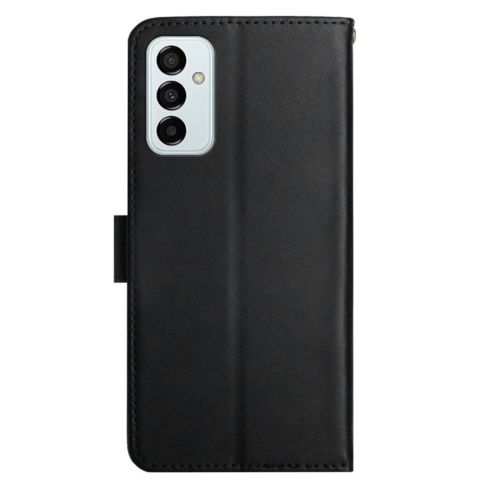 Nappa Texture Case for Samsung Galaxy M23 5G/F23 5G, Wallet Stand Genuine Leather Anti-scratch Magnetic Closing Phone Shell