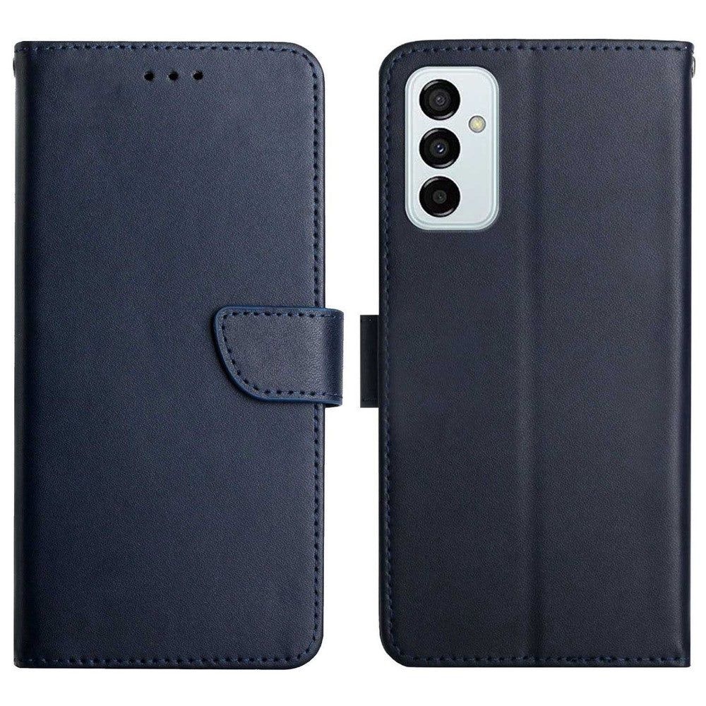 Nappa Texture Case for Samsung Galaxy M23 5G/F23 5G, Wallet Stand Genuine Leather Anti-scratch Magnetic Closing Phone Shell