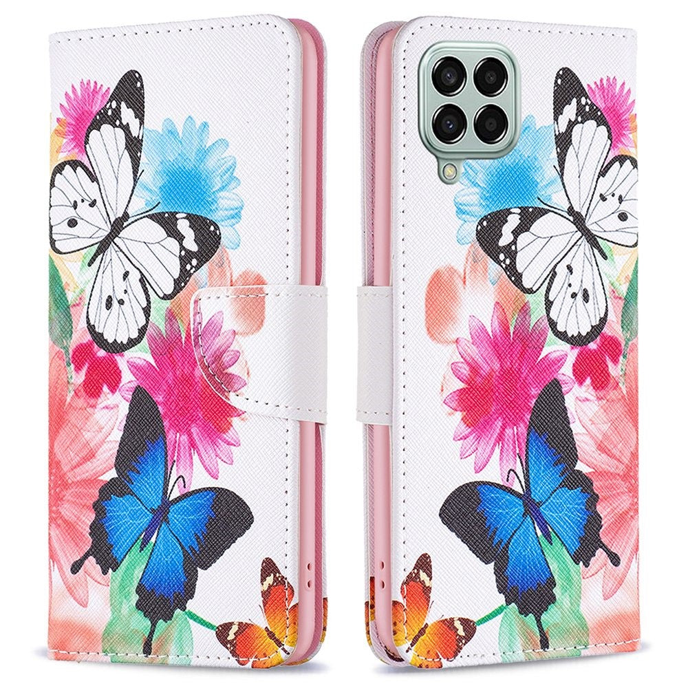 For Samsung Galaxy M33 5G (Global Version) Phone Case Pattern Printing PU Leather Wallet Stand Cover