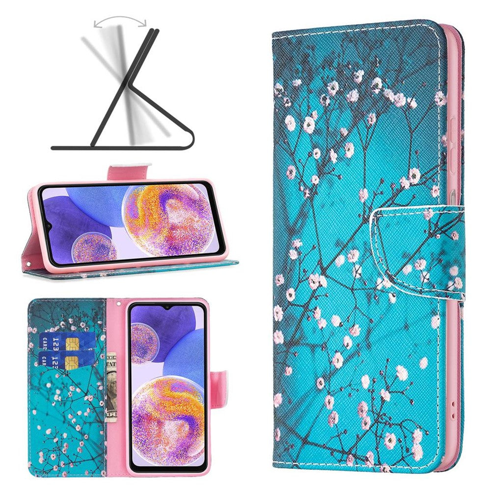For Samsung Galaxy M23 / F23 5G Phone Case Pattern Printing PU Leather Wallet Stand Cover