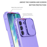 Samsung Galaxy S22+ 5G Justerbart Vertikalt Stöd Mobilskal PC + TPU Hybrid Skal med Kameraskydd