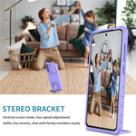 Samsung Galaxy S22+ 5G Justerbart Vertikalt Stöd Mobilskal PC + TPU Hybrid Skal med Kameraskydd
