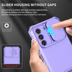 Samsung Galaxy S22+ 5G Justerbart Vertikalt Stöd Mobilskal PC + TPU Hybrid Skal med Kameraskydd