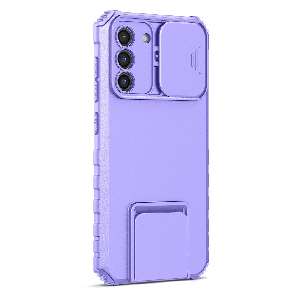 Samsung Galaxy S22+ 5G Justerbart Vertikalt Stöd Mobilskal PC + TPU Hybrid Skal med Kameraskydd