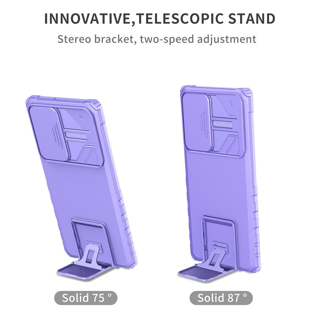 For Samsung Galaxy S22 Ultra 5G Adjustable Vertical Kickstand Phone Case Camera Slider Protection Hybrid PC + TPU Cover