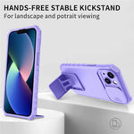 For Samsung Galaxy S22 Ultra 5G Adjustable Vertical Kickstand Phone Case Camera Slider Protection Hybrid PC + TPU Cover