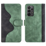 For Samsung Galaxy A23 5G (Global Version) Magnetic Closure Folio Flip Phone Cover Splicing Design Stand Leather+TPU Protective Shell with Wallet