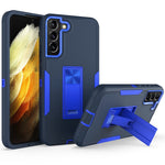Hårdt PC + blødt TPU-hybridcover til Samsung Galaxy S22+ 5G med indbygget stativ, bilholder og metalplade
