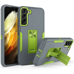 Hårdt PC + blødt TPU-hybridcover til Samsung Galaxy S22+ 5G med indbygget stativ, bilholder og metalplade