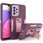 Samsung Galaxy A33 5G stødsikkert PC + TPU-hybridmobilcover med indbygget stativ, bilholder og metalplade