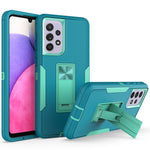 Samsung Galaxy A33 5G stødsikkert PC + TPU-hybridmobilcover med indbygget stativ, bilholder og metalplade