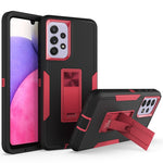Samsung Galaxy A33 5G stødsikkert PC + TPU-hybridmobilcover med indbygget stativ, bilholder og metalplade