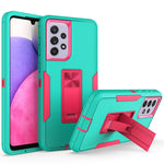 Samsung Galaxy A33 5G stødsikkert PC + TPU-hybridmobilcover med indbygget stativ, bilholder og metalplade