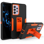 For Samsung Galaxy A53 5G Back Shell, Scratch Resistant PC + TPU Hybrid Phone Cover with Integrated Kickstand Car Mount Metal Sheet Case