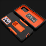For Samsung Galaxy A53 5G Back Shell, Scratch Resistant PC + TPU Hybrid Phone Cover with Integrated Kickstand Car Mount Metal Sheet Case