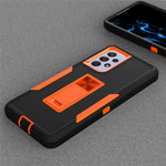 For Samsung Galaxy A53 5G Back Shell, Scratch Resistant PC + TPU Hybrid Phone Cover with Integrated Kickstand Car Mount Metal Sheet Case