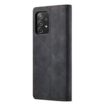 CASEME 013 Series Letvægts Mobiltelefonetui Taske til Samsung Galaxy A73 5G, Automatisk Absorberet PU Læder Pung Sammenfoldeligt Stativ Telefoncover
