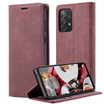 CASEME 013 Series Letvægts Mobiltelefonetui Taske til Samsung Galaxy A73 5G, Automatisk Absorberet PU Læder Pung Sammenfoldeligt Stativ Telefoncover