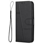 For Samsung Galaxy M33 5G (Global Version) PU Leather Stitching Cover Stand Magnetic Protect Shockproof Flip Case with Strap