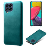 For Samsung Galaxy M53 5G Phone Protector All-round Shockproof Textured PU Leather Coated PC Phone Case