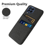Cloth Texture Protective Case for Samsung Galaxy M53 5G, Hard PC + Cloth Back Cover with Dual Card Slot