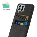 Cloth Texture Case for Samsung Galaxy M33 5G (Global Version), Hard PC + Cloth Back Protector Cover with Dual Card Slot