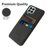 Cloth Texture Case for Samsung Galaxy M33 5G (Global Version), Hard PC + Cloth Back Protector Cover with Dual Card Slot