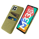 Cloth Texture Case for Samsung Galaxy M33 5G (Global Version), Hard PC + Cloth Back Protector Cover with Dual Card Slot