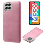 Til Samsung Galaxy M33 5G (Global Version) Tekstureret PU Læderbelagt PC Telefoncover Bagskal