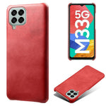 Til Samsung Galaxy M33 5G (Global Version) Tekstureret PU Læderbelagt PC Telefoncover Bagskal