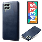 Til Samsung Galaxy M33 5G (Global Version) Tekstureret PU Læderbelagt PC Telefoncover Bagskal