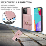 JEEHOOD for Samsung Galaxy A53 5G Detachable 2-in-1 Wallet Design RFID Blocking Leather Coated TPU Phone Case Cover